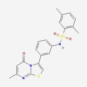 2,5-dimethyl-N-(3-(7-methyl-5-oxo-5H-thiazolo[3,2-a]pyrimidin-3-yl)phenyl)benzenesulfonamide