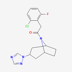 1-((1R,5S)-3-(1H-1,2,4-triazol-1-yl)-8-azabicyclo[3.2.1]octan-8-yl)-2-(2-chloro-6-fluorophenyl)ethan-1-one