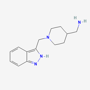 [1-(1H-indazol-3-ylmethyl)-4-piperidyl]methanamine