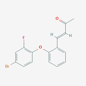 molecular formula C16H12BrFO2 B2367804 4-[2-(4-Bromo-2-fluorophenoxy)phenyl]-3-buten-2-one CAS No. 451485-72-6