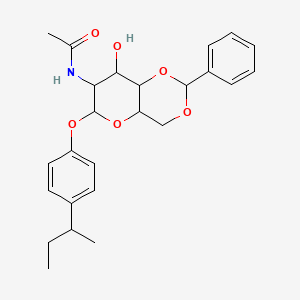 N-(6-(4-(sec-butyl)phenoxy)-8-hydroxy-2-phenylhexahydropyrano[3,2-d][1,3]dioxin-7-yl)acetamide