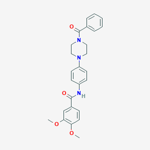 N-[4-(4-benzoyl-1-piperazinyl)phenyl]-3,4-dimethoxybenzamide