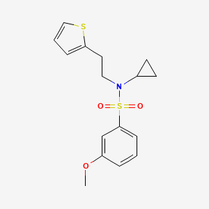 N-cyclopropyl-3-methoxy-N-(2-(thiophen-2-yl)ethyl)benzenesulfonamide