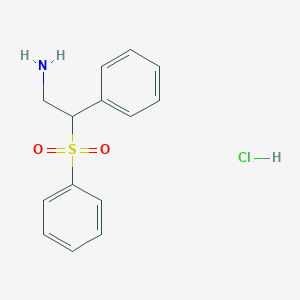 2-(Benzenesulfonyl)-2-phenylethanamine;hydrochloride