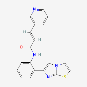 molecular formula C19H14N4OS B2367854 (E)-N-(2-(imidazo[2,1-b]thiazol-6-yl)phenyl)-3-(pyridin-3-yl)acrylamide CAS No. 1706484-66-3