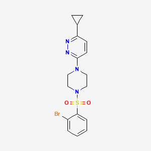 3-(4-((2-Bromophenyl)sulfonyl)piperazin-1-yl)-6-cyclopropylpyridazine