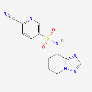 6-Cyano-N-(5,6,7,8-tetrahydro-[1,2,4]triazolo[1,5-a]pyridin-8-yl)pyridine-3-sulfonamide