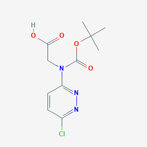 2-[(6-Chloropyridazin-3-yl)-[(2-methylpropan-2-yl)oxycarbonyl]amino]acetic acid