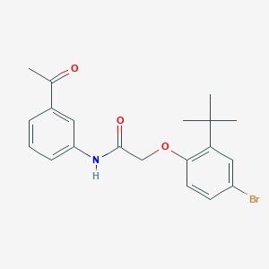 N-(3-acetylphenyl)-2-(4-bromo-2-tert-butylphenoxy)acetamide