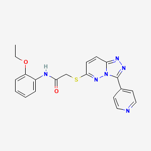 molecular formula C20H18N6O2S B2367867 N-(2-ethoxyphenyl)-2-{[3-(pyridin-4-yl)-[1,2,4]triazolo[4,3-b]pyridazin-6-yl]sulfanyl}acetamide CAS No. 868969-81-7