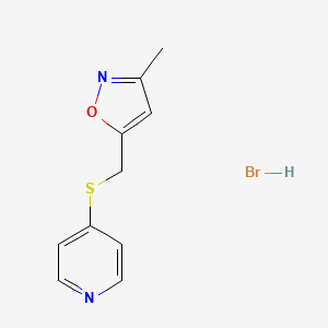 3-Methyl-5-((pyridin-4-ylthio)methyl)isoxazole hydrobromide