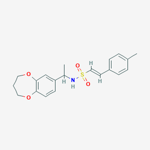 (E)-N-[1-(3,4-Dihydro-2H-1,5-benzodioxepin-7-yl)ethyl]-2-(4-methylphenyl)ethenesulfonamide