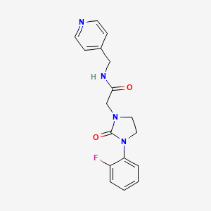 2-(3-(2-fluorophenyl)-2-oxoimidazolidin-1-yl)-N-(pyridin-4-ylmethyl)acetamide