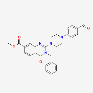 molecular formula C29H28N4O4 B2367918 methyl 2-[4-(4-acetylphenyl)piperazin-1-yl]-3-benzyl-4-oxo-3,4-dihydroquinazoline-7-carboxylate CAS No. 1115898-78-6