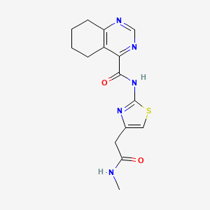 molecular formula C15H17N5O2S B2367981 N-{4-[(methylcarbamoyl)methyl]-1,3-thiazol-2-yl}-5,6,7,8-tetrahydroquinazoline-4-carboxamide CAS No. 2415503-96-5