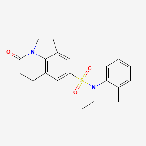 molecular formula C20H22N2O3S B2367984 N-ethyl-4-oxo-N-(o-tolyl)-2,4,5,6-tetrahydro-1H-pyrrolo[3,2,1-ij]quinoline-8-sulfonamide CAS No. 898436-40-3