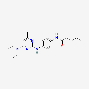molecular formula C20H29N5O B2367987 N-(4-((4-(diethylamino)-6-methylpyrimidin-2-yl)amino)phenyl)pentanamide CAS No. 923139-96-2