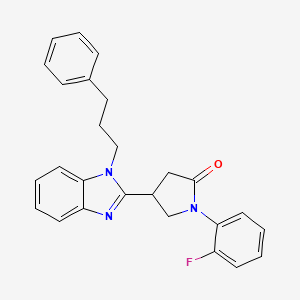 1-(2-fluorophenyl)-4-[1-(3-phenylpropyl)-1H-benzimidazol-2-yl]pyrrolidin-2-one