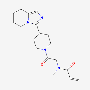 N-Methyl-N-[2-oxo-2-[4-(5,6,7,8-tetrahydroimidazo[1,5-a]pyridin-3-yl)piperidin-1-yl]ethyl]prop-2-enamide