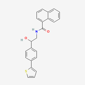 molecular formula C23H19NO2S B2367993 N-[2-Hydroxy-2-(4-thiophen-2-ylphenyl)ethyl]naphthalene-1-carboxamide CAS No. 2380191-05-7