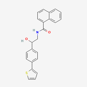 N-[2-Hydroxy-2-(4-thiophen-2-ylphenyl)ethyl]naphthalene-1-carboxamide