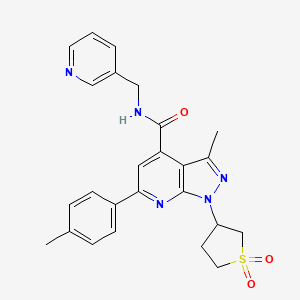 1-(1,1-dioxidotetrahydrothiophen-3-yl)-3-methyl-N-(pyridin-3-ylmethyl)-6-(p-tolyl)-1H-pyrazolo[3,4-b]pyridine-4-carboxamide