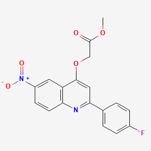 Methyl {[2-(4-fluorophenyl)-6-nitroquinolin-4-yl]oxy}acetate