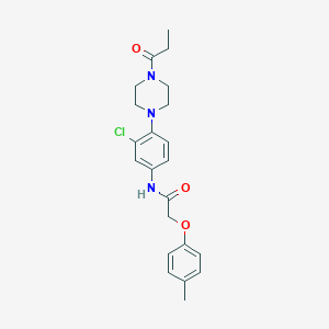 N-[3-chloro-4-(4-propanoylpiperazin-1-yl)phenyl]-2-(4-methylphenoxy)acetamide