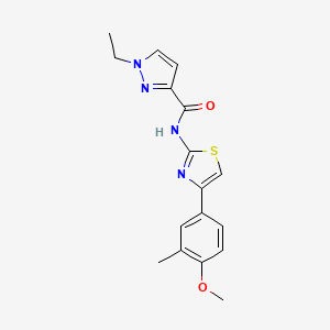 1-ethyl-N-(4-(4-methoxy-3-methylphenyl)thiazol-2-yl)-1H-pyrazole-3-carboxamide