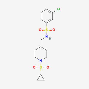 3-chloro-N-((1-(cyclopropylsulfonyl)piperidin-4-yl)methyl)benzenesulfonamide