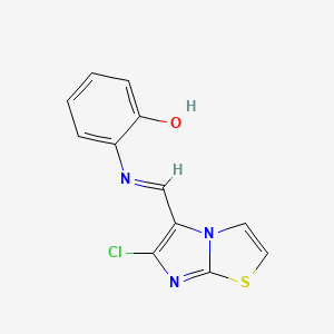 2-{[(6-Chloroimidazo[2,1-b][1,3]thiazol-5-yl)methylene]amino}benzenol