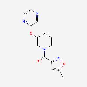 (5-Methylisoxazol-3-yl)(3-(pyrazin-2-yloxy)piperidin-1-yl)methanone