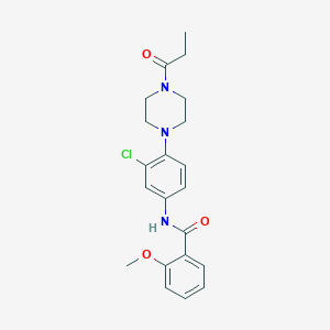 N-[3-chloro-4-(4-propanoylpiperazin-1-yl)phenyl]-2-methoxybenzamide