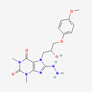8-hydrazinyl-7-(2-hydroxy-3-(4-methoxyphenoxy)propyl)-1,3-dimethyl-1H-purine-2,6(3H,7H)-dione