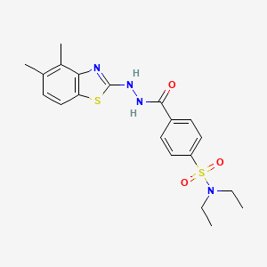 4-(2-(4,5-dimethylbenzo[d]thiazol-2-yl)hydrazinecarbonyl)-N,N-diethylbenzenesulfonamide