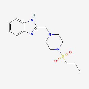 molecular formula C15H22N4O2S B2368040 2-((4-(propylsulfonyl)piperazin-1-yl)methyl)-1H-benzo[d]imidazole CAS No. 1171366-44-1