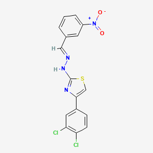 (E)-4-(3,4-dichlorophenyl)-2-(2-(3-nitrobenzylidene)hydrazinyl)thiazole