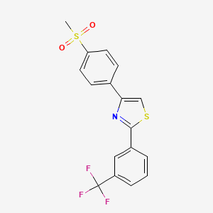 Methyl 4-{2-[3-(trifluoromethyl)phenyl]-1,3-thiazol-4-yl}phenyl sulfone