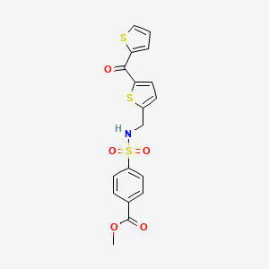 methyl 4-(N-((5-(thiophene-2-carbonyl)thiophen-2-yl)methyl)sulfamoyl)benzoate