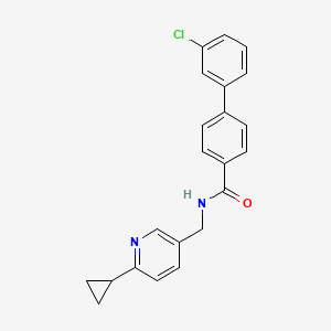 3'-chloro-N-((6-cyclopropylpyridin-3-yl)methyl)-[1,1'-biphenyl]-4-carboxamide