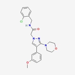N-(2-chlorobenzyl)-2-(4-(3-methoxyphenyl)-3-morpholino-1H-pyrazol-1-yl)acetamide