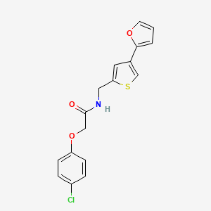 B2368100 2-(4-Chlorophenoxy)-N-[[4-(furan-2-yl)thiophen-2-yl]methyl]acetamide CAS No. 2379997-85-8