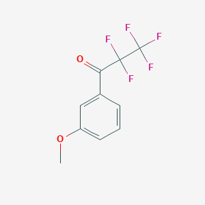 molecular formula C10H7F5O2 B2368110 2,2,3,3,3-Pentafluoro-1-(3-methoxyphenyl)propan-1-one CAS No. 121592-01-6