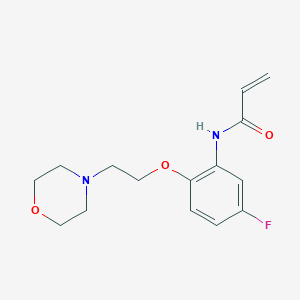 molecular formula C15H19FN2O3 B2368129 N-[5-Fluoro-2-(2-morpholin-4-ylethoxy)phenyl]prop-2-enamide CAS No. 2305541-91-5