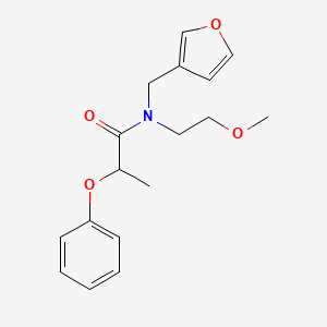 molecular formula C17H21NO4 B2368146 N-(furan-3-ylmethyl)-N-(2-methoxyethyl)-2-phenoxypropanamide CAS No. 1421482-68-9