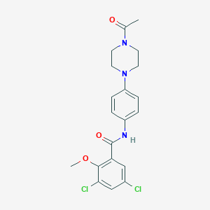 N-[4-(4-acetylpiperazin-1-yl)phenyl]-3,5-dichloro-2-methoxybenzamide