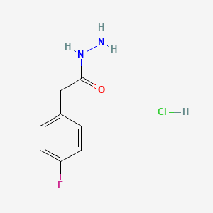 molecular formula C8H10ClFN2O B2368150 2-(4-Fluorophenyl)acetohydrazide hydrochloride CAS No. 1956310-61-4; 34547-28-9