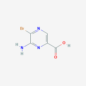 molecular formula C5H4BrN3O2 B2368177 6-Amino-5-bromopyrazine-2-carboxylic acid CAS No. 114401-77-3
