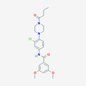 N-[4-(4-butanoylpiperazin-1-yl)-3-chlorophenyl]-3,5-dimethoxybenzamide