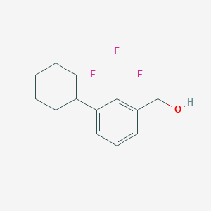 molecular formula C14H17F3O B2368200 [3-Cyclohexyl-2-(trifluoromethyl)phenyl]methanol CAS No. 2375261-06-4